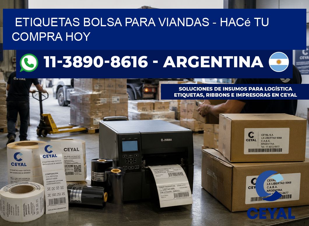Etiquetas Bolsa para viandas - Hacé tu compra hoy