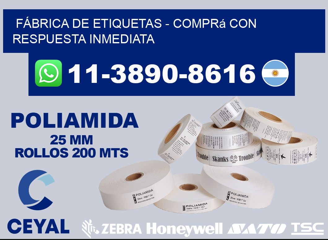 FÁBRICA DE ETIQUETAS - Comprá con respuesta inmediata