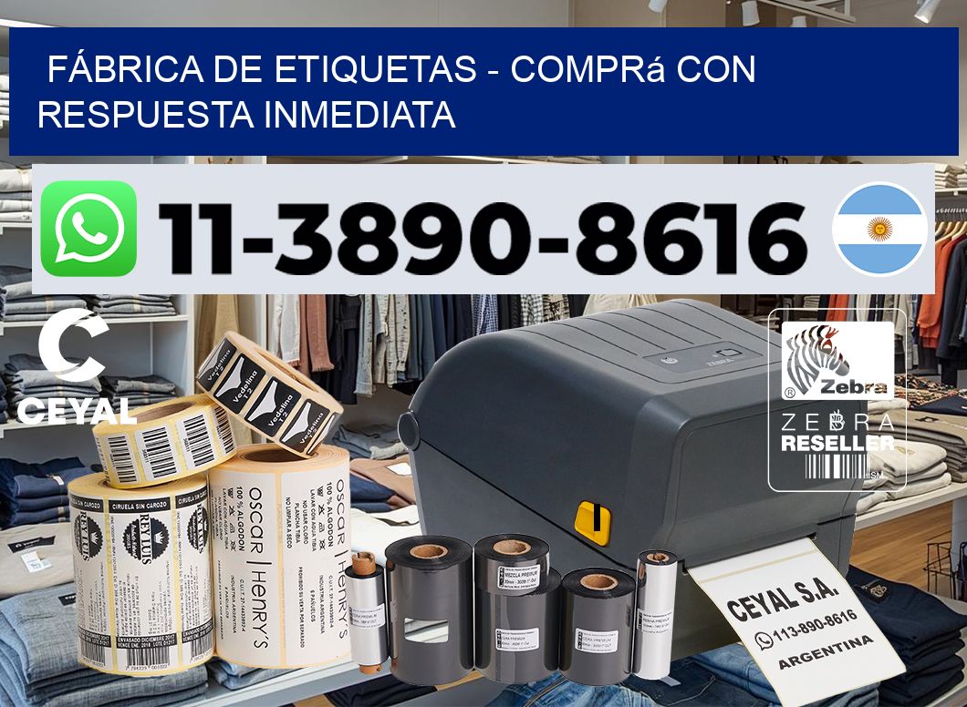 FÁBRICA DE ETIQUETAS - Comprá con respuesta inmediata