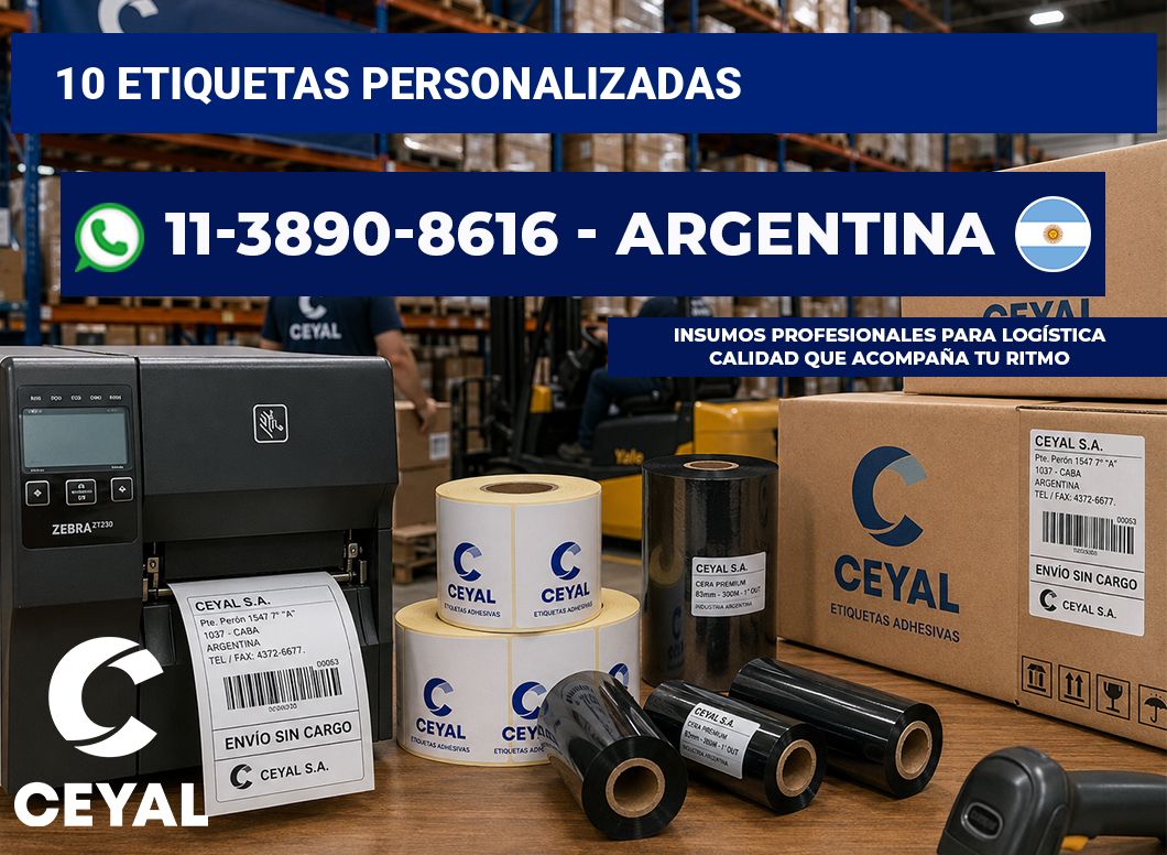 10 ETIQUETAS PERSONALIZADAS