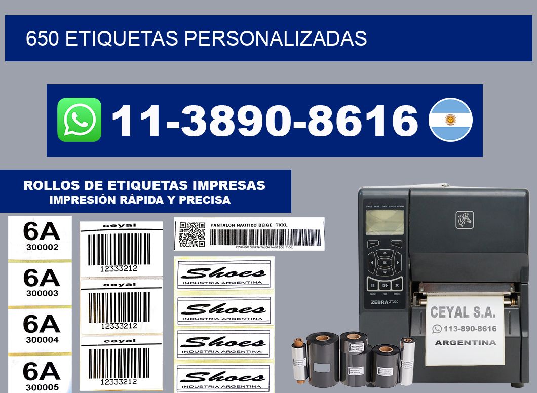 650 ETIQUETAS PERSONALIZADAS