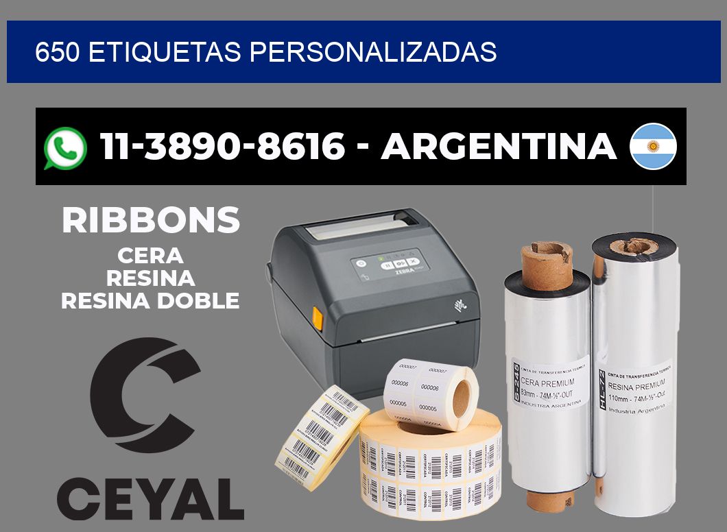 650 ETIQUETAS PERSONALIZADAS