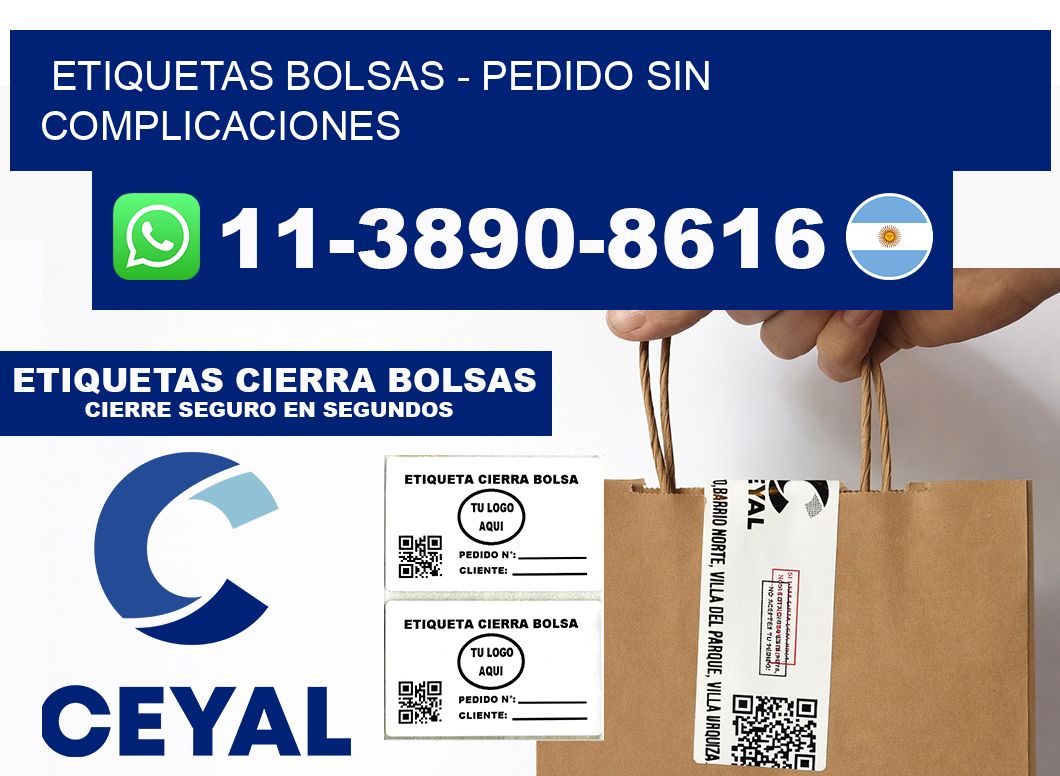 ETIQUETAS BOLSAS - Pedido sin complicaciones