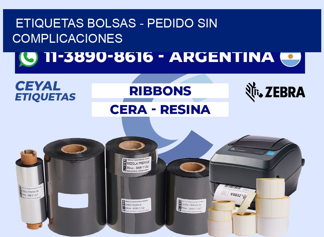 ETIQUETAS BOLSAS - Pedido sin complicaciones