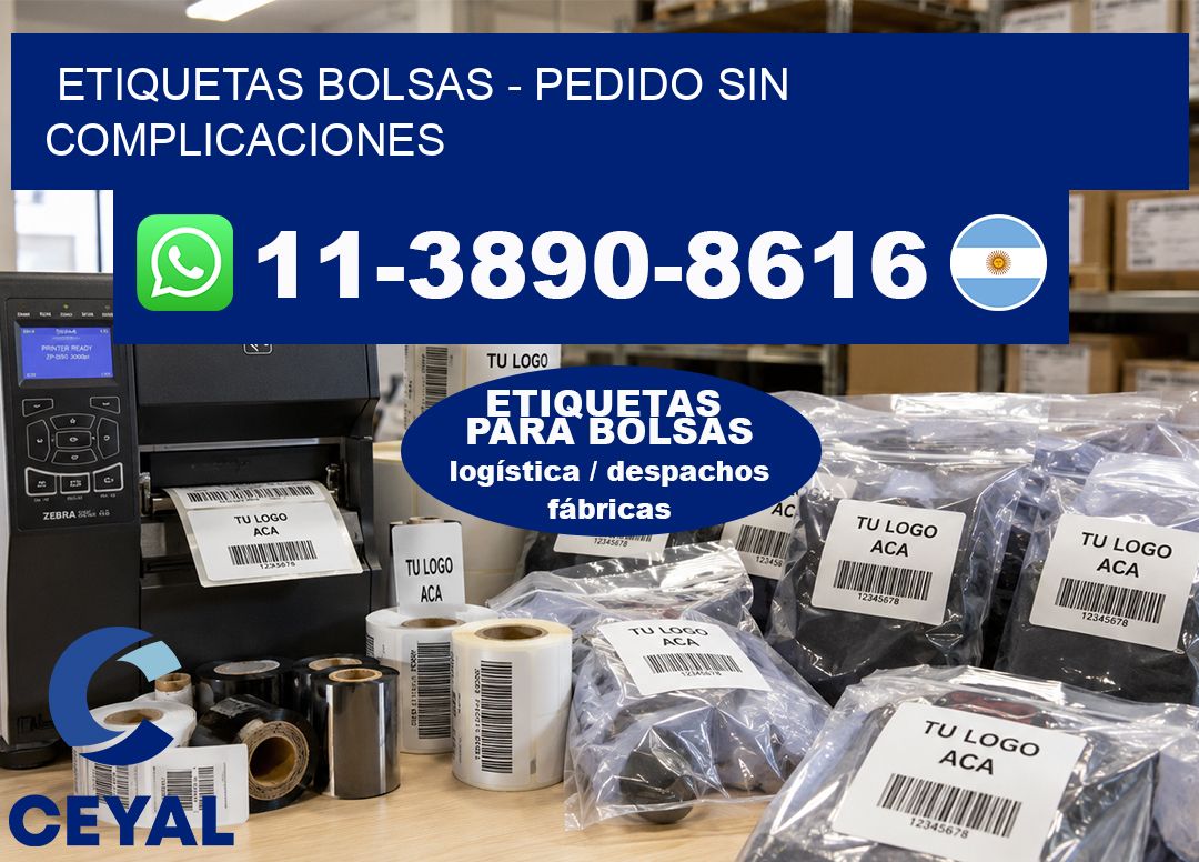 ETIQUETAS BOLSAS – Pedido sin complicaciones