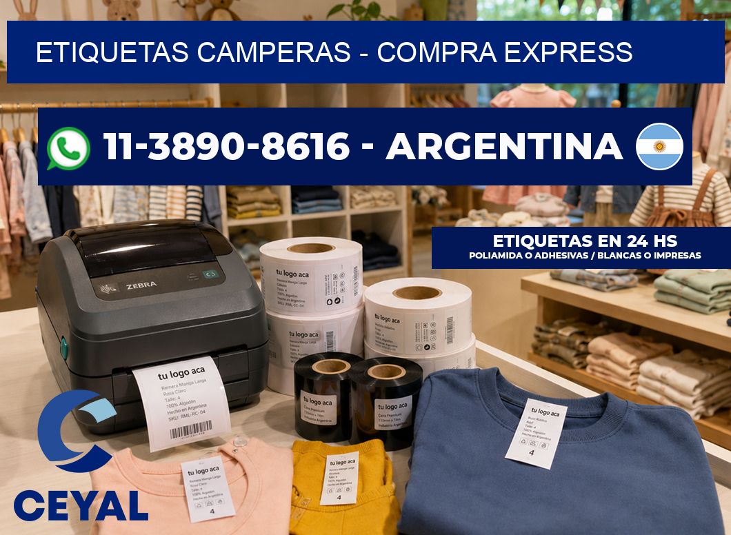 Etiquetas Camperas - Compra express