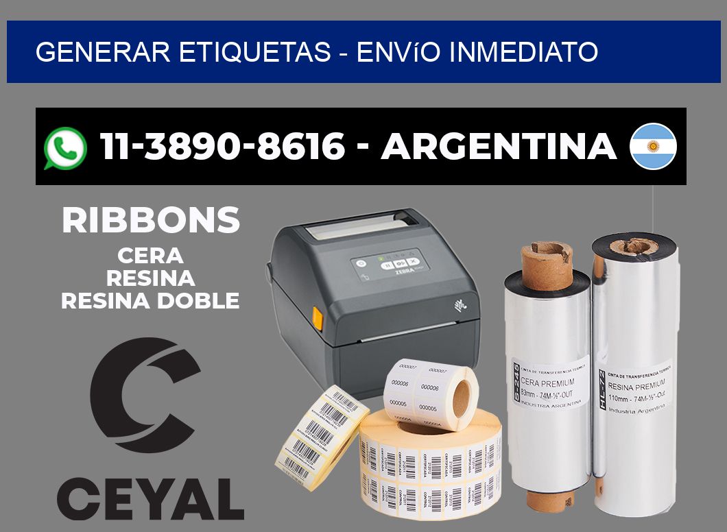 GENERAR ETIQUETAS - Envío inmediato