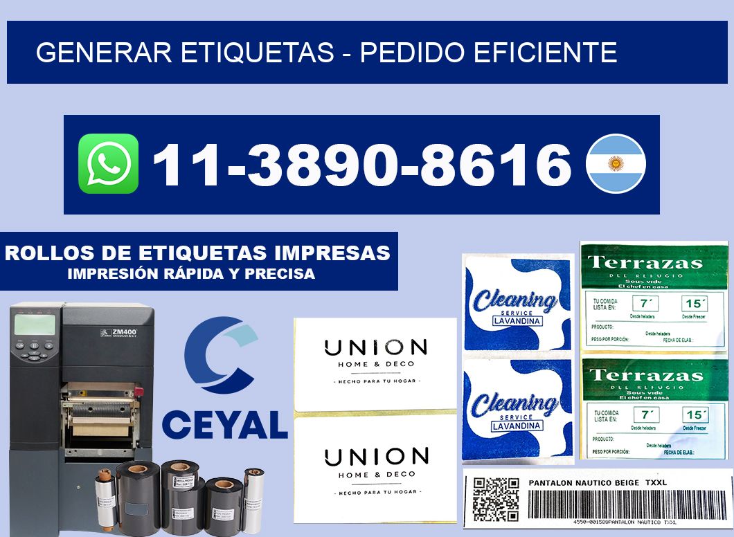 GENERAR ETIQUETAS - Pedido eficiente
