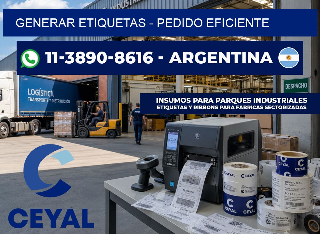GENERAR ETIQUETAS – Pedido eficiente
