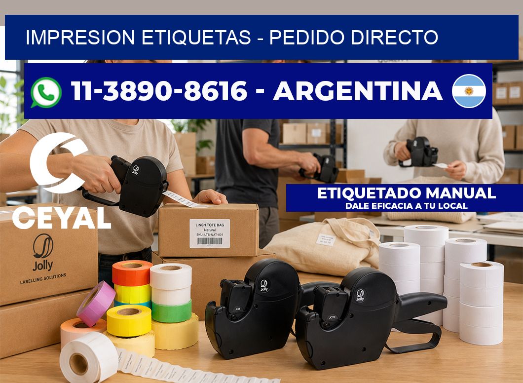 IMPRESION ETIQUETAS - Pedido directo