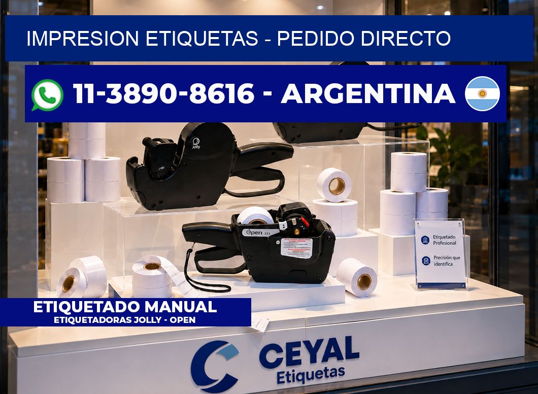 IMPRESION ETIQUETAS - Pedido directo