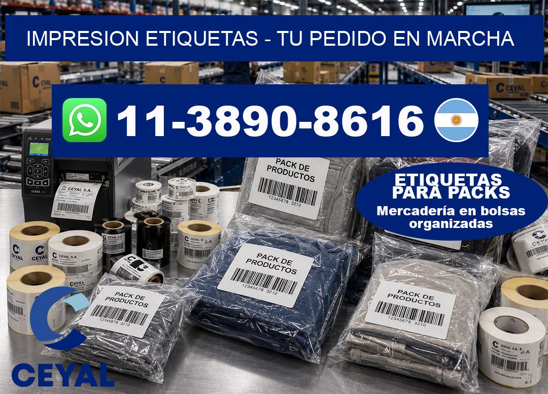 IMPRESION ETIQUETAS - Tu pedido en marcha
