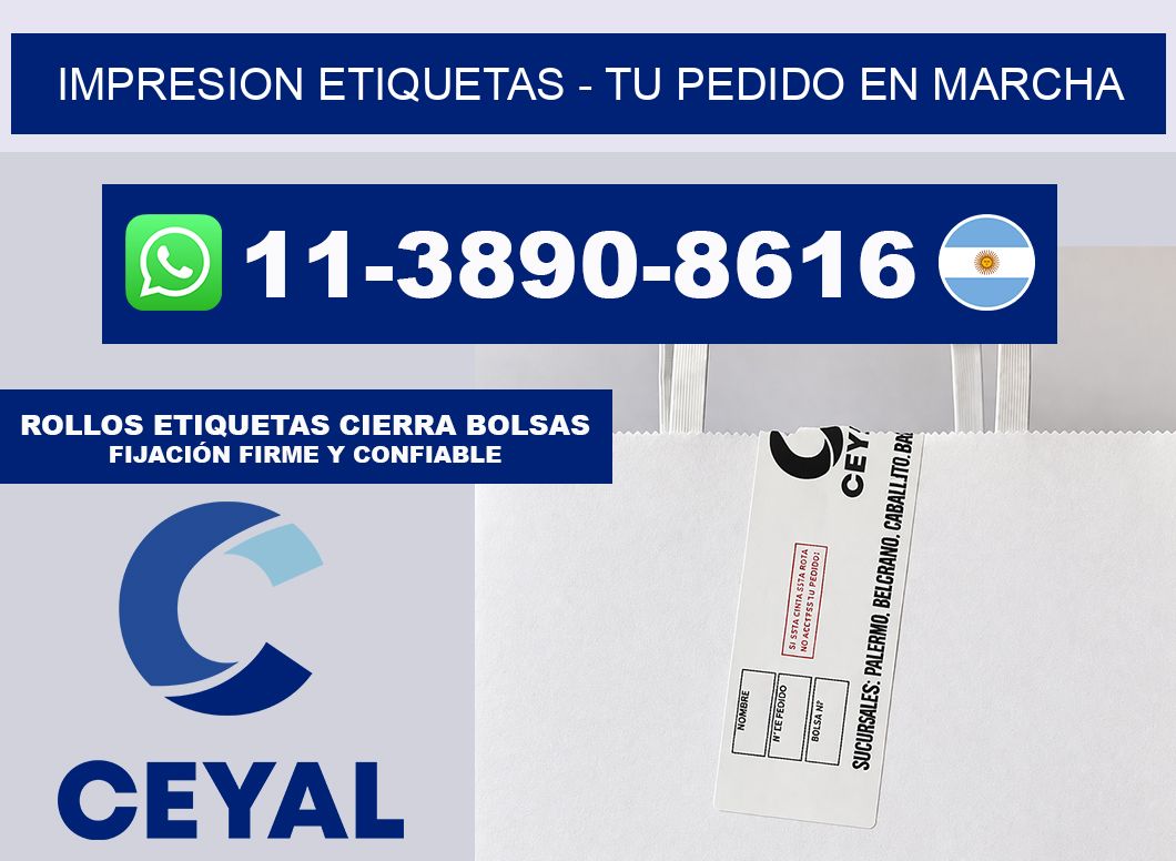 IMPRESION ETIQUETAS - Tu pedido en marcha