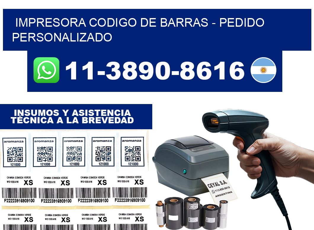 IMPRESORA CODIGO DE BARRAS - Pedido personalizado