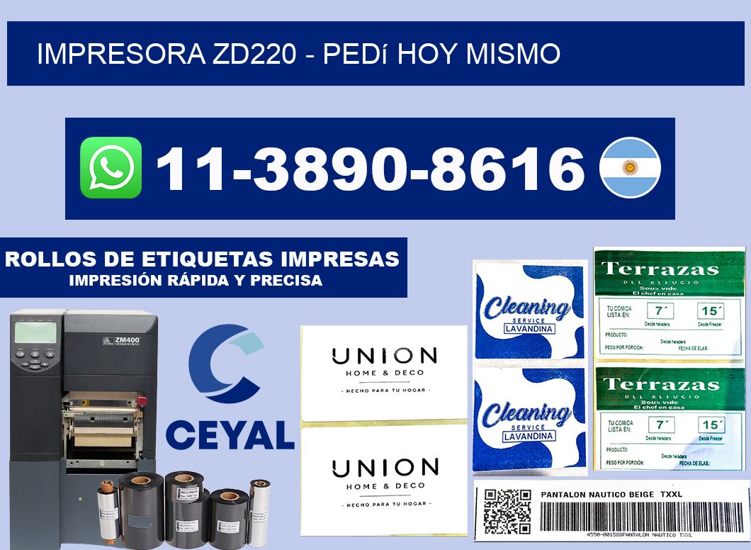 IMPRESORA ZD220 - Pedí hoy mismo