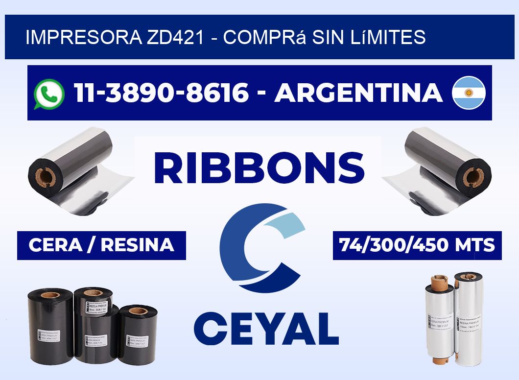 IMPRESORA ZD421 - Comprá sin límites