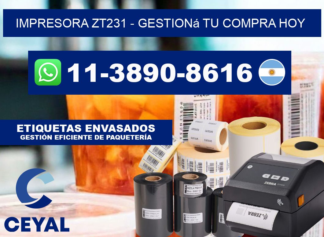 IMPRESORA ZT231 - Gestioná tu compra hoy