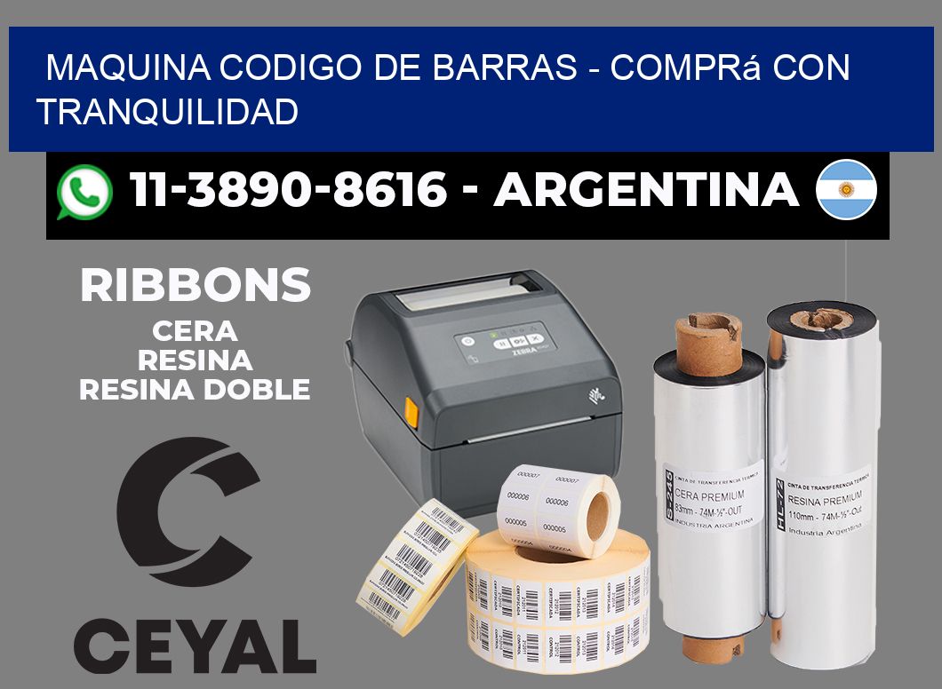 MAQUINA CODIGO DE BARRAS - Comprá con tranquilidad