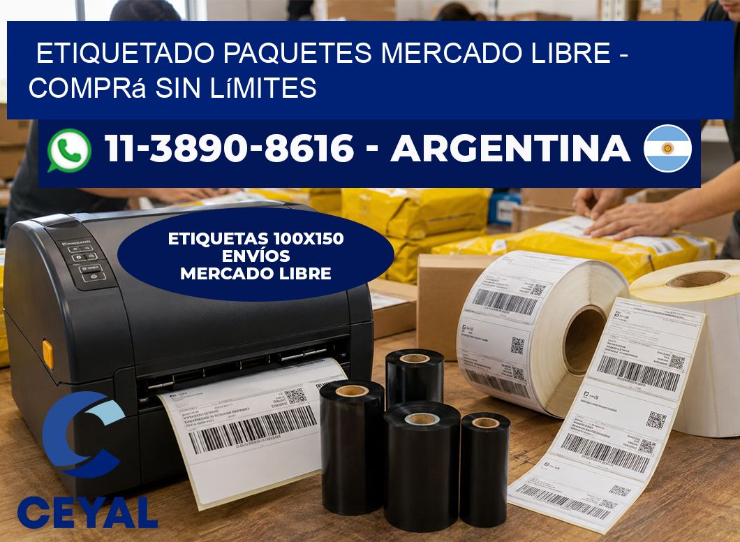 etiquetado paquetes mercado libre - Comprá sin límites