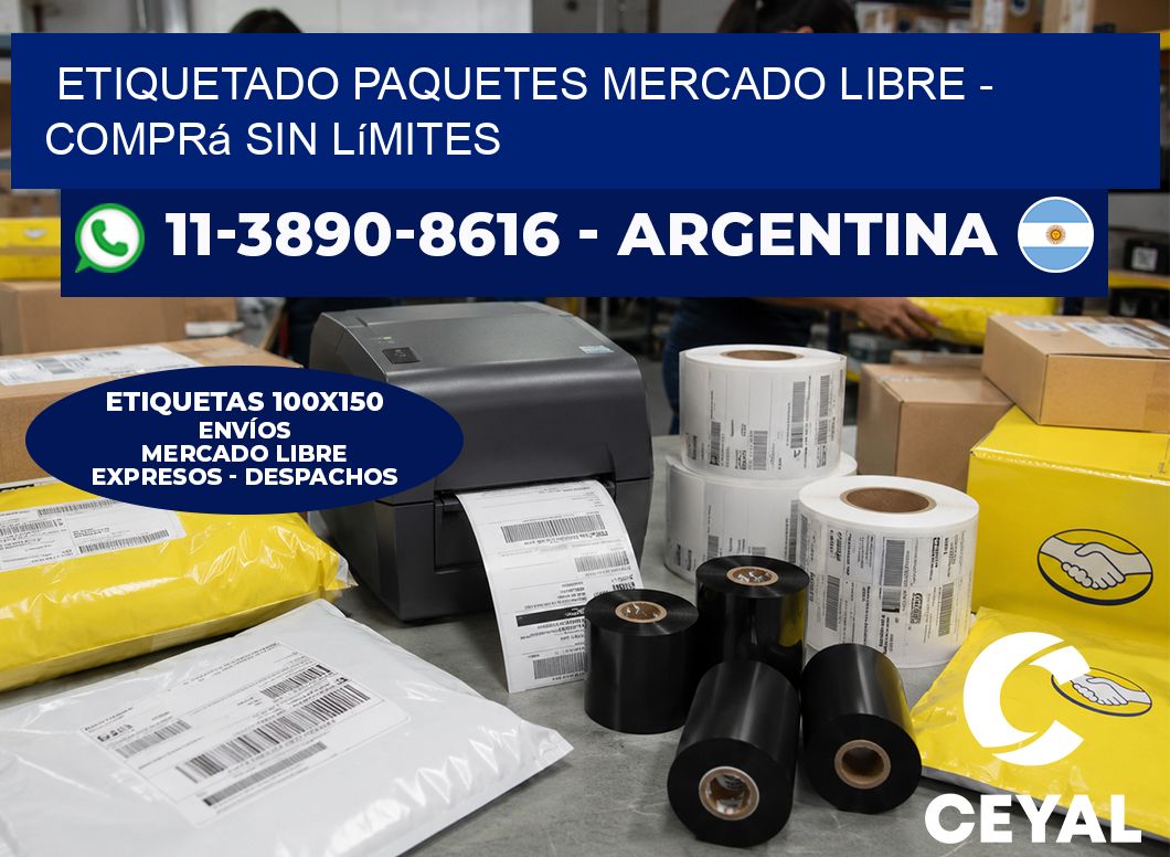 etiquetado paquetes mercado libre - Comprá sin límites