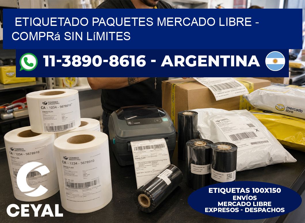 etiquetado paquetes mercado libre - Comprá sin límites