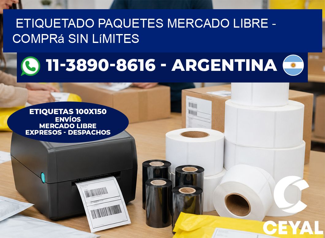 etiquetado paquetes mercado libre - Comprá sin límites