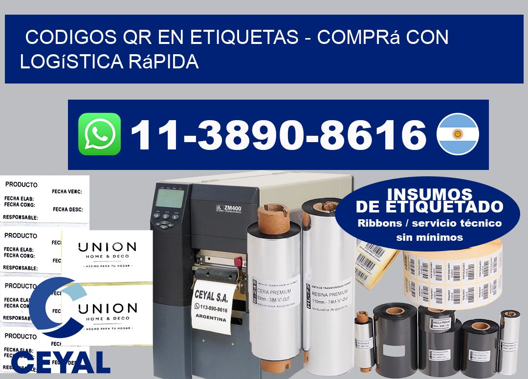 CODIGOS QR EN ETIQUETAS - Comprá con logística rápida