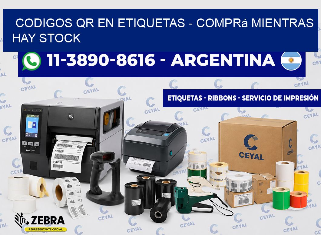 CODIGOS QR EN ETIQUETAS - Comprá mientras hay stock