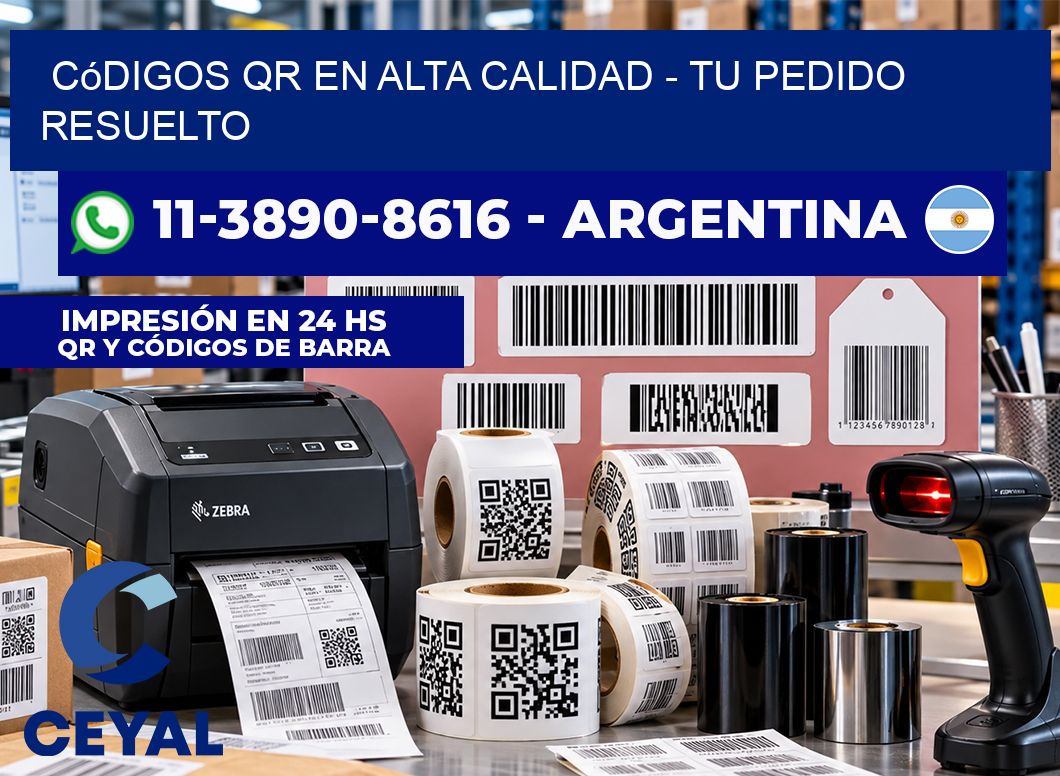 Códigos QR en Alta Calidad - Tu pedido resuelto