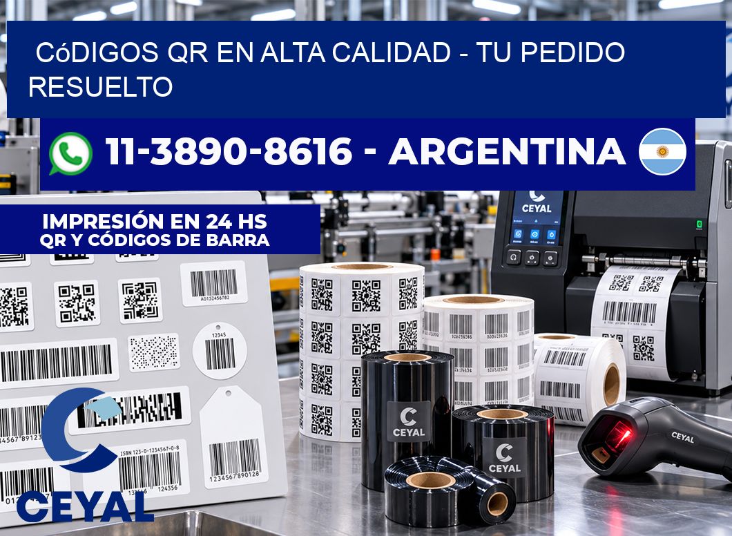 Códigos QR en Alta Calidad - Tu pedido resuelto