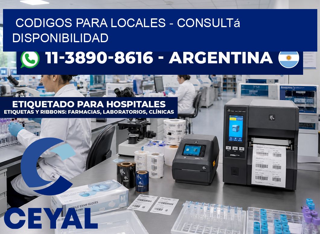 Codigos para locales - Consultá disponibilidad