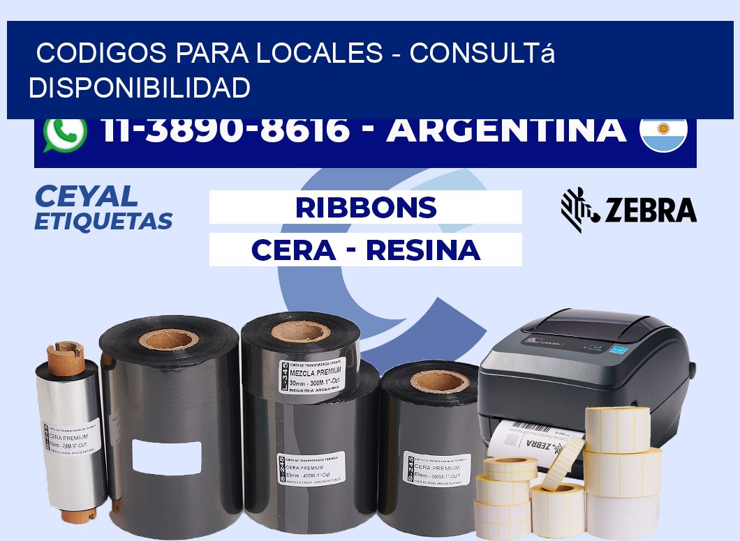 Codigos para locales - Consultá disponibilidad