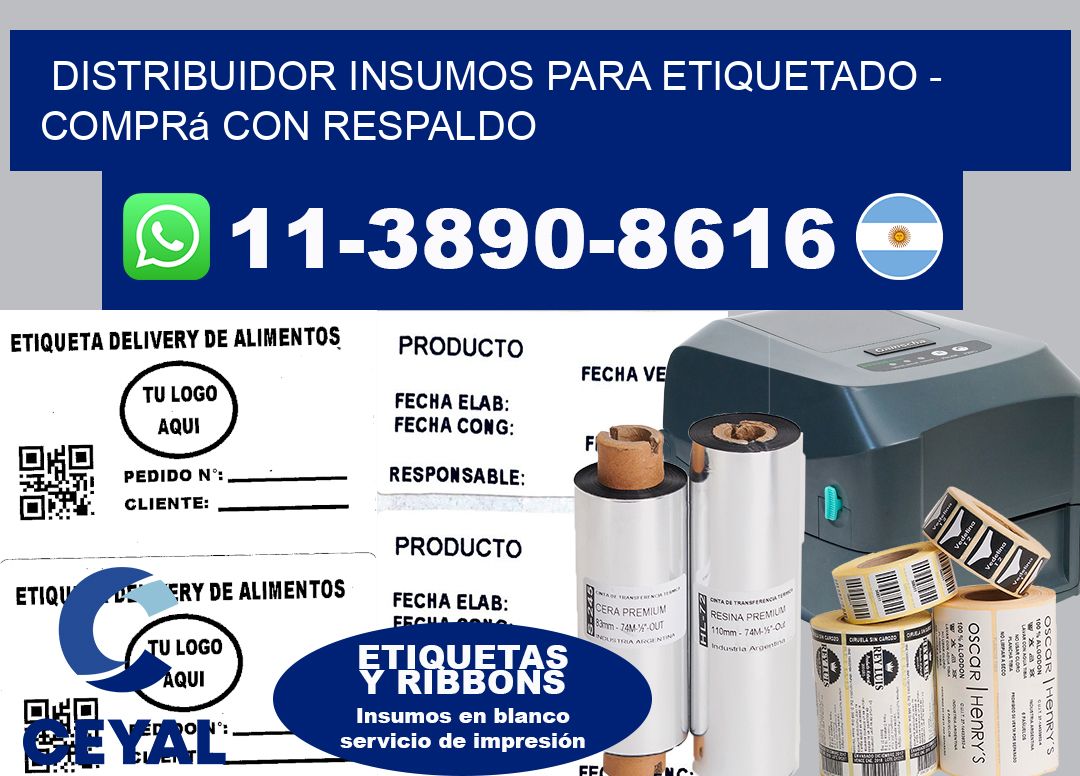 DISTRIBUIDOR INSUMOS PARA ETIQUETADO - Comprá con respaldo