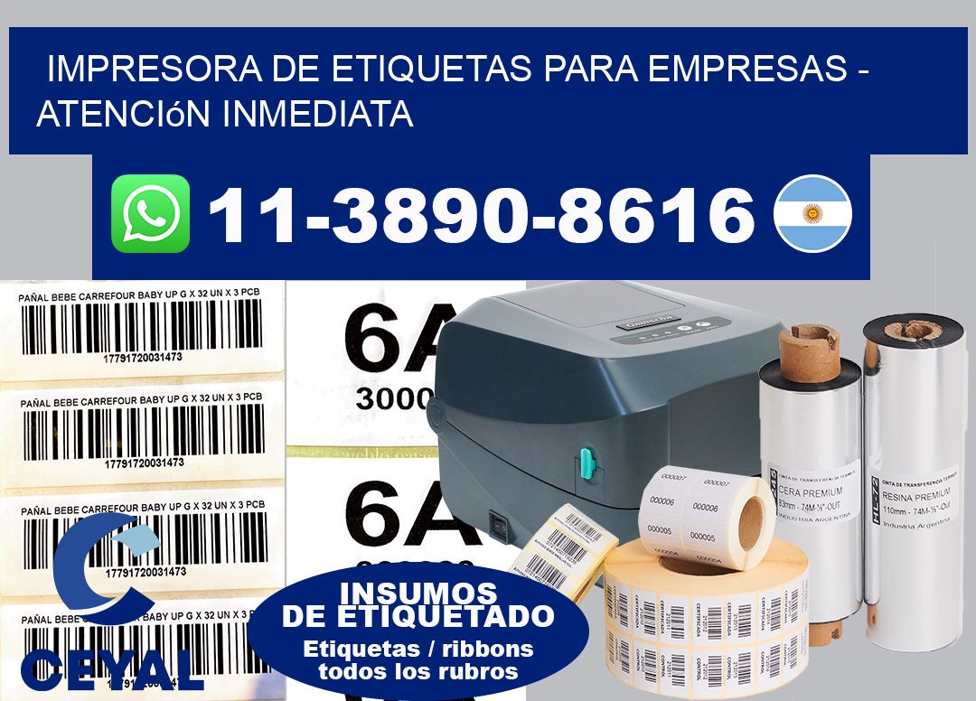 IMPRESORA DE ETIQUETAS PARA EMPRESAS - Atención inmediata