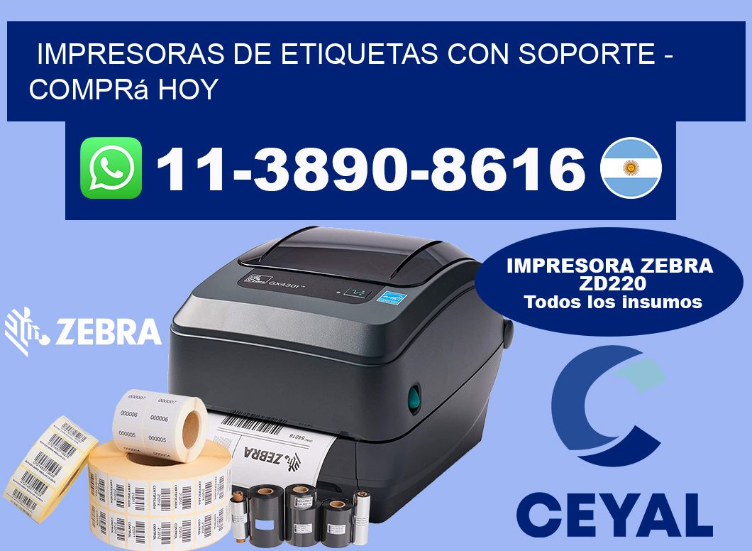 IMPRESORAS DE ETIQUETAS CON SOPORTE - Comprá hoy