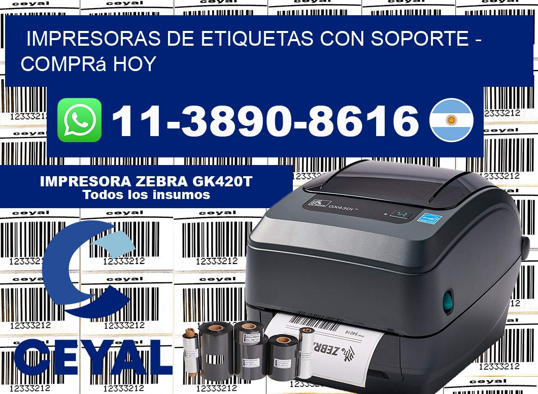 IMPRESORAS DE ETIQUETAS CON SOPORTE – Comprá hoy