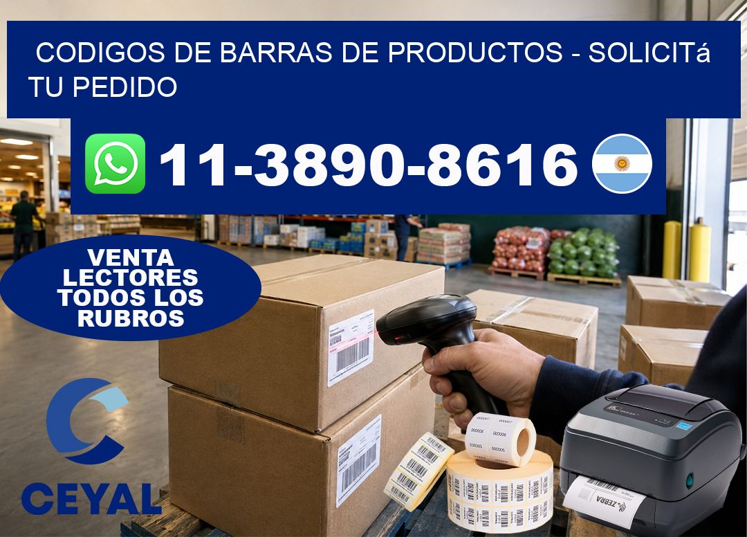 codigos de barras de productos - Solicitá tu pedido