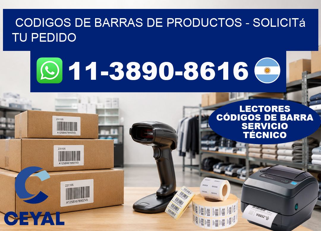 codigos de barras de productos - Solicitá tu pedido
