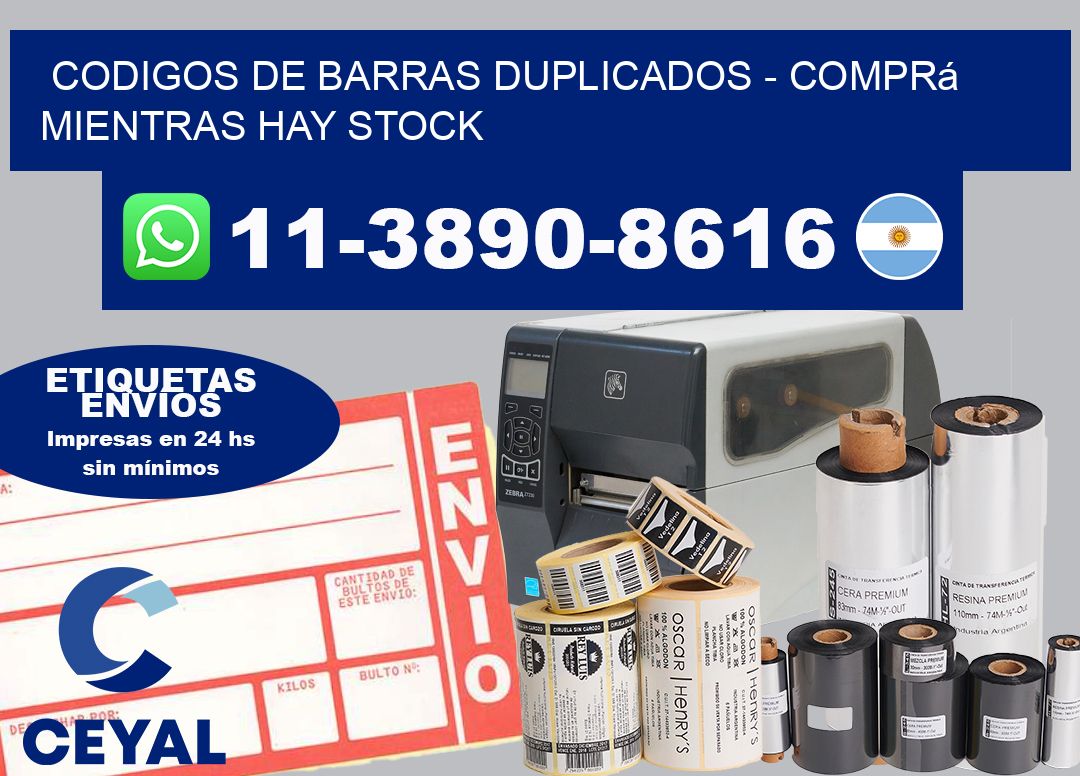 codigos de barras duplicados - Comprá mientras hay stock