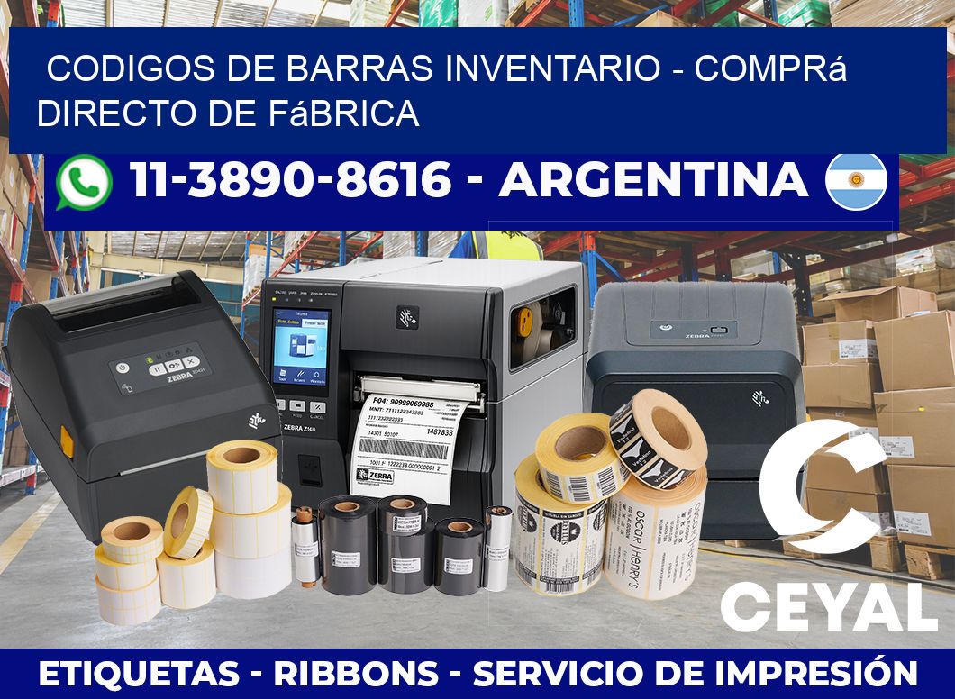 codigos de barras inventario - Comprá directo de fábrica