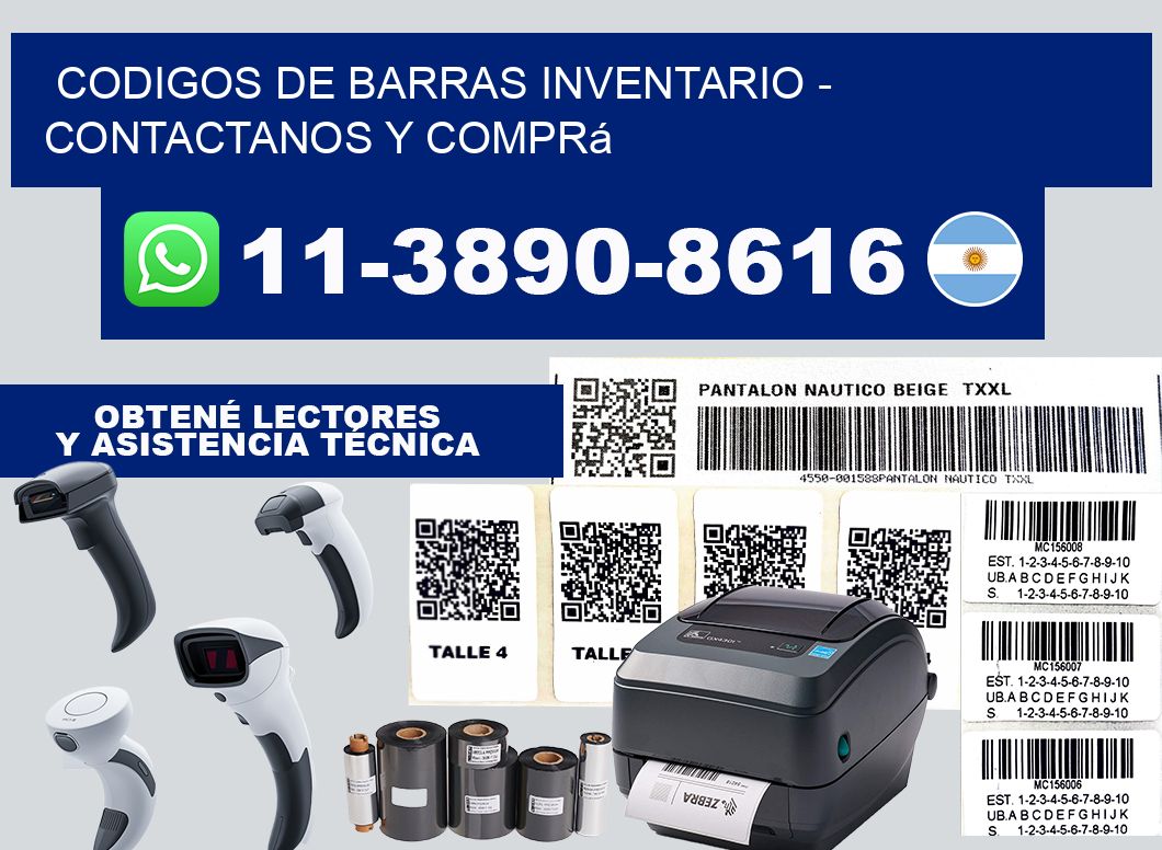 codigos de barras inventario - Contactanos y comprá
