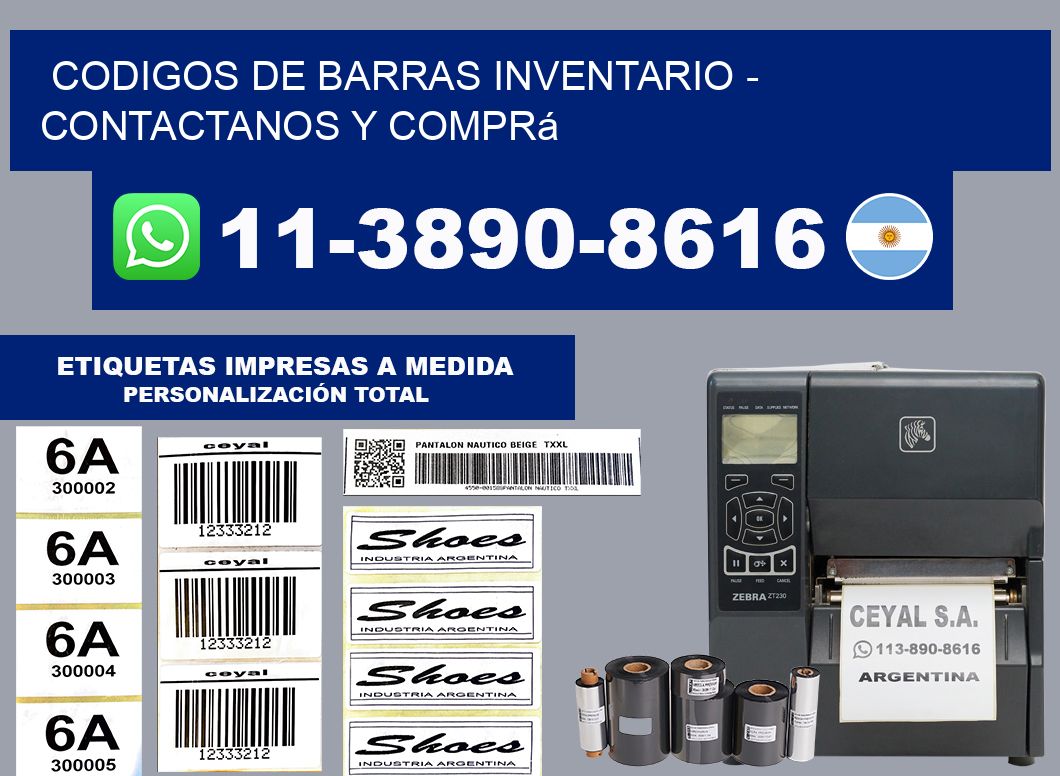 codigos de barras inventario - Contactanos y comprá