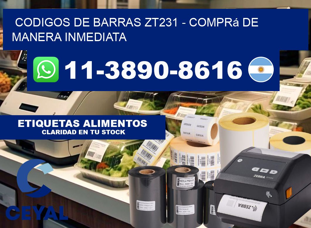codigos de barras zt231 - Comprá de manera inmediata
