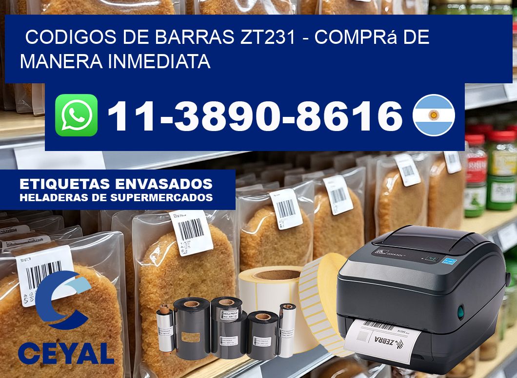 codigos de barras zt231 – Comprá de manera inmediata
