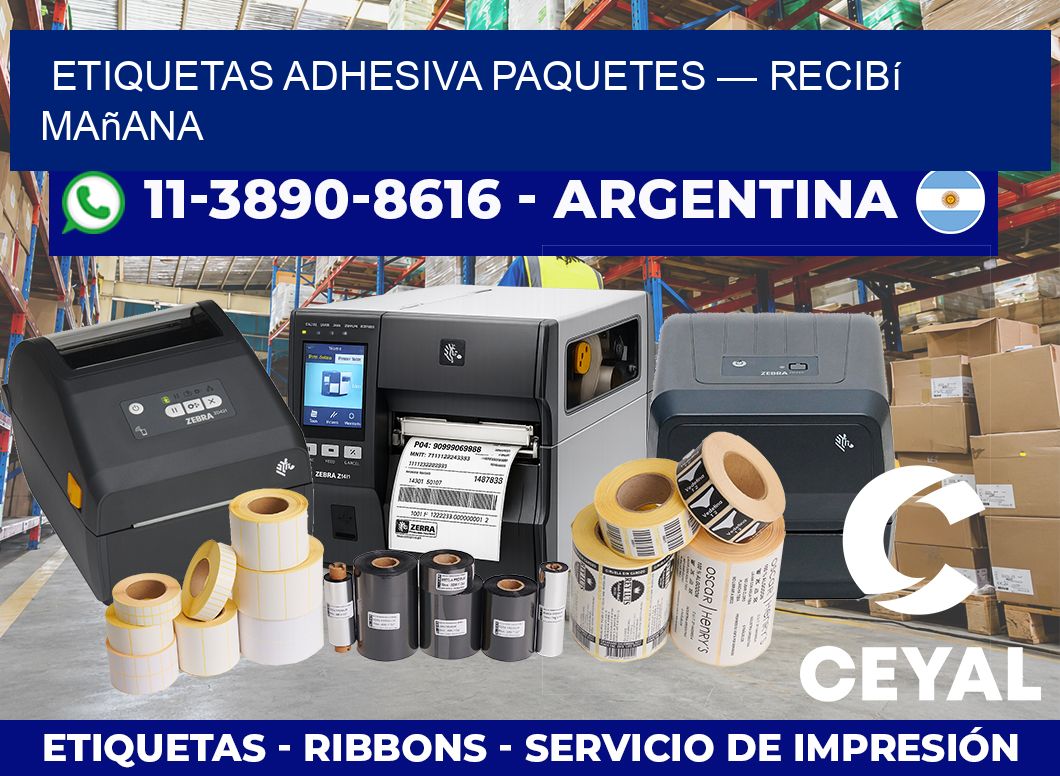 etiquetas adhesiva paquetes — recibí mañana