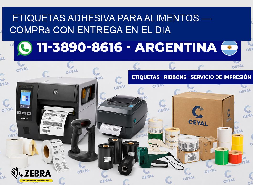 etiquetas adhesiva para alimentos — Comprá con entrega en el día
