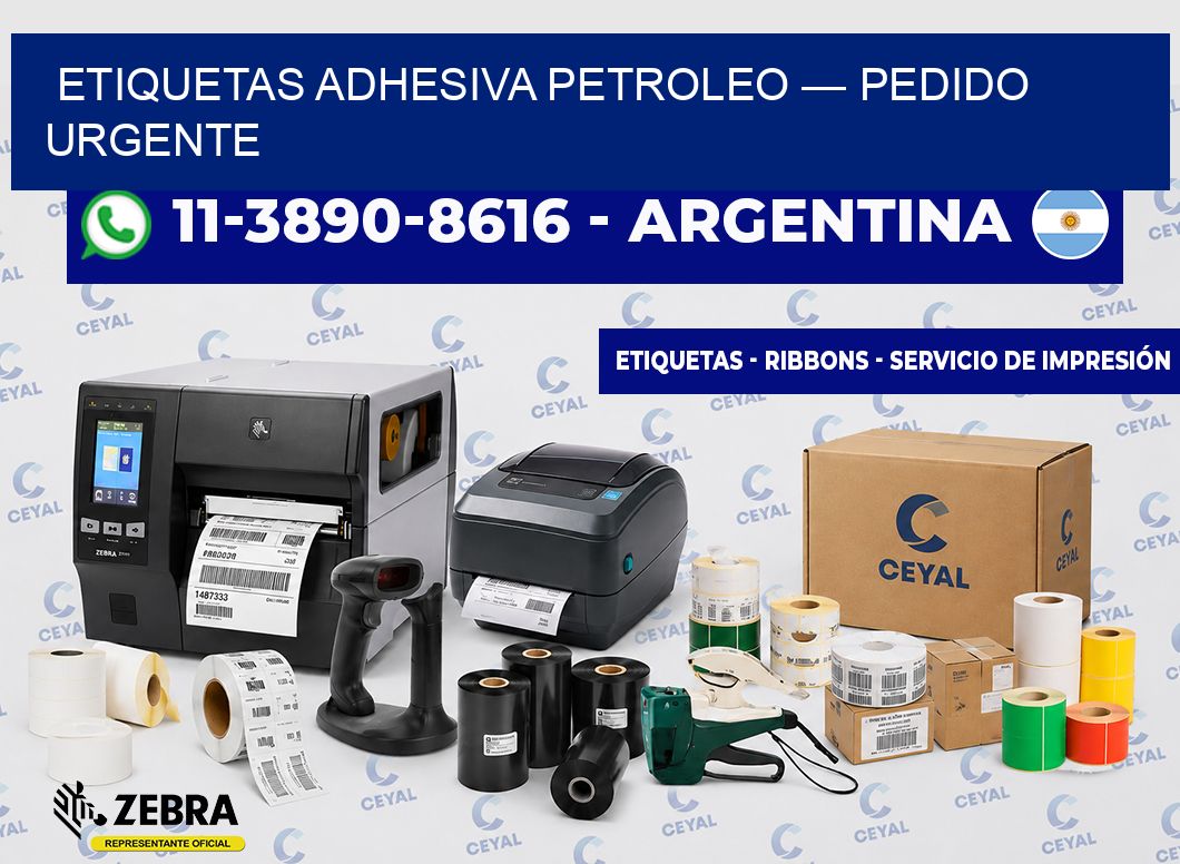 etiquetas adhesiva petroleo — Pedido urgente