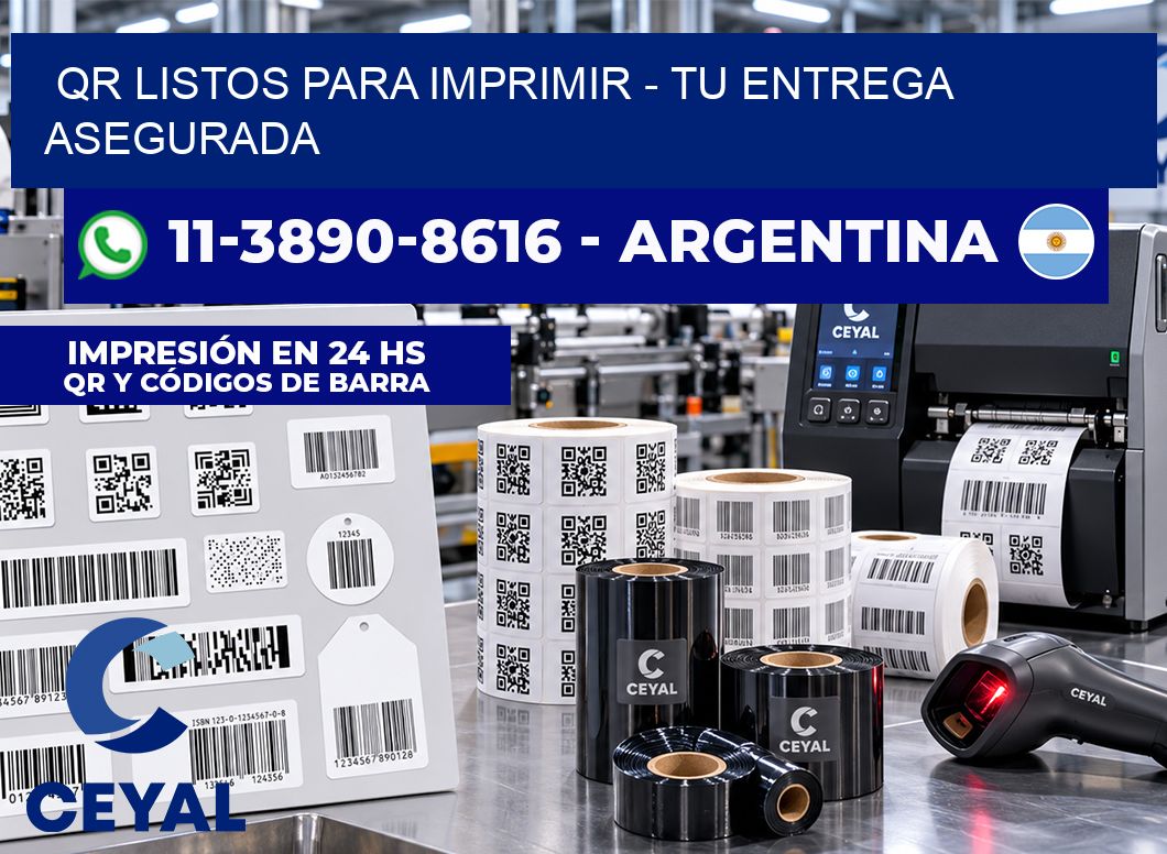 QR Listos para Imprimir - Tu entrega asegurada