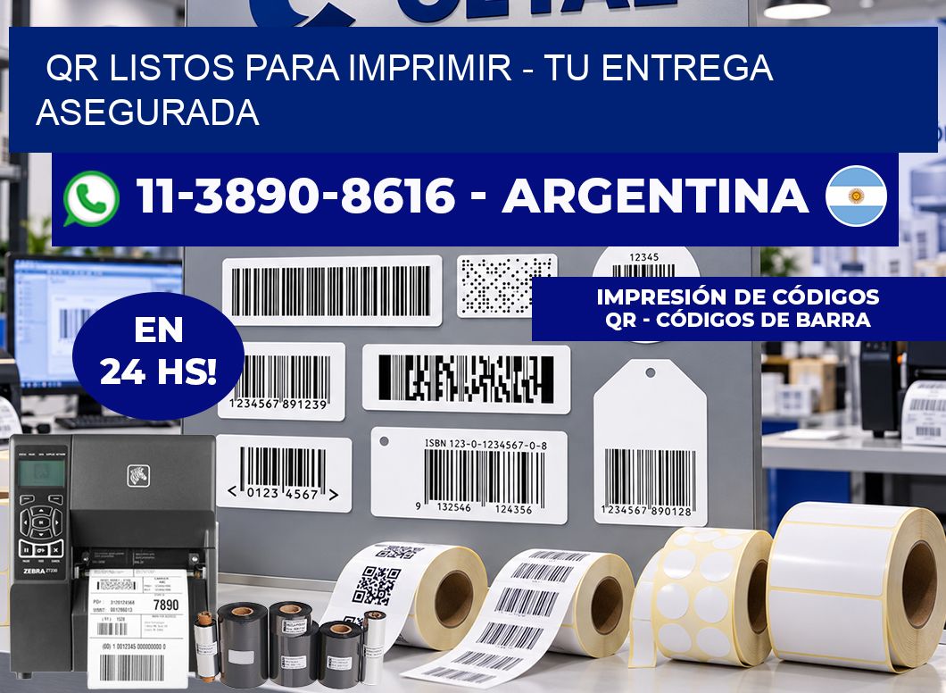 QR Listos para Imprimir - Tu entrega asegurada