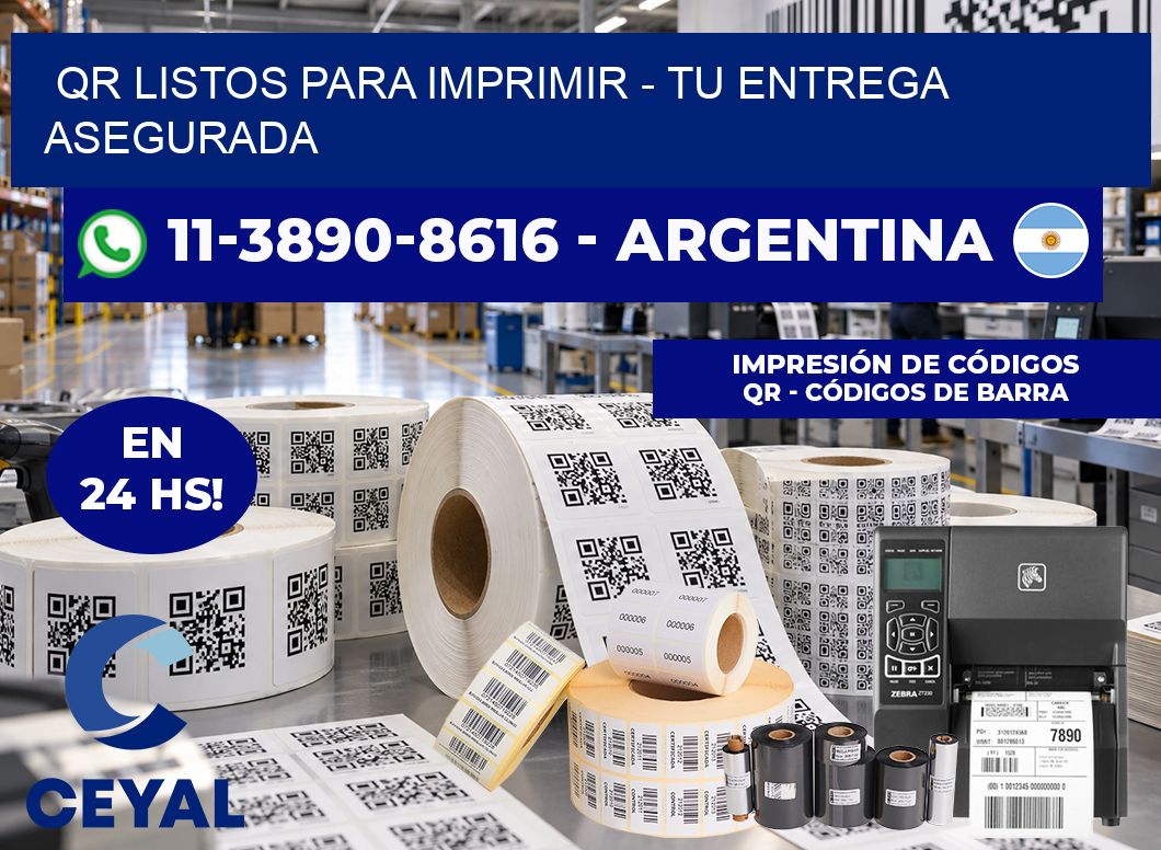 QR Listos para Imprimir - Tu entrega asegurada
